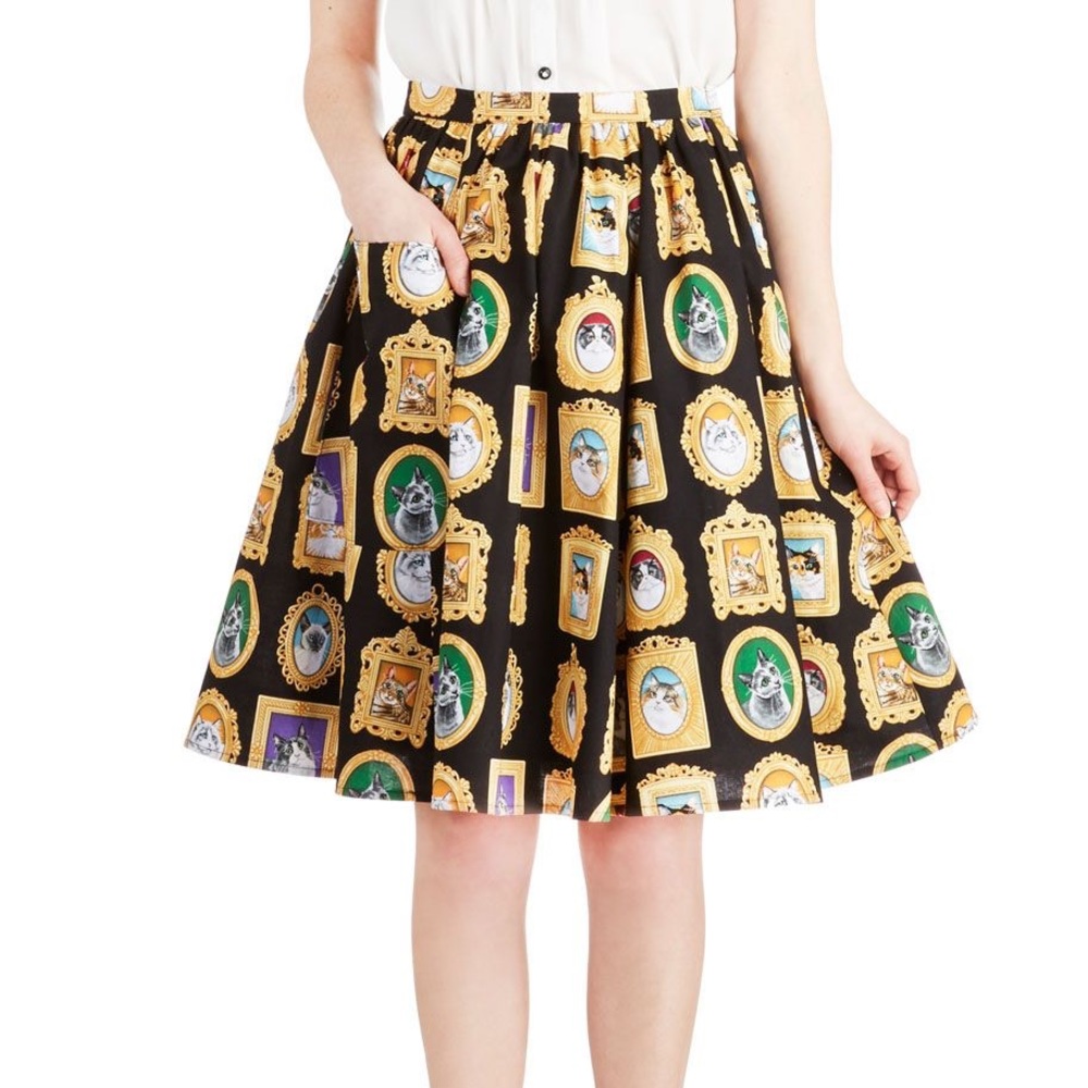 ModCloth Mew-seum Visit Skirt in Cats!